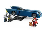 Batmobile side profile with minifigures.