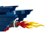 Batmobile jet exhaust with flame.