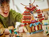Child's excitement with LEGO Arlong Park.