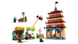 Luffy attacks Arlong Park tower.