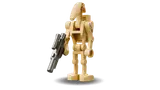 Close-up of LEGO Battle Droid's head and torso.