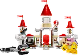 Split castle interior with piano, Roy, and Chain Chomp.