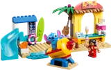Lilo offers Stitch ice cream on a beach build.