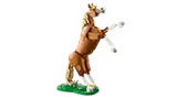 LEGO horse model rearing on hind legs.