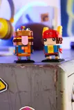 Close-up of BrickHeadz character details.