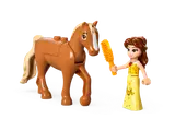 Belle brushing her LEGO horse.