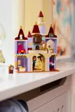 LEGO Belle Castle on white surface.