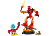 Tahu and Takua on a lava base with flame elements.