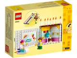 Back of LEGO Birthday Cake box showing interior.