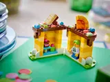 LEGO birthday cake opened to reveal interior.