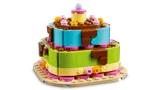 Detailed view of the LEGO birthday cake.