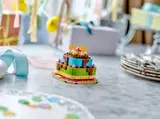 LEGO cake in a party setting.