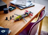 Assembled Blacktron Cruiser on a desk.