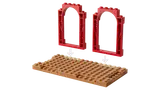 Arch elements connect to baseplate.