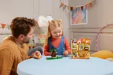 Father and daughter playing.