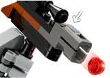 Mech blaster firing a red stud.