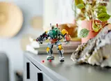 Boba Fett Mech displayed on a shelf.