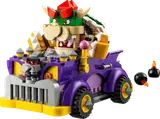 Bowser in his purple muscle car with Bob-ombs.