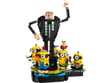LEGO Gru and Minions brick-built figures.