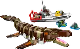 LEGO Mosasaurus and Boat set with minifigures.