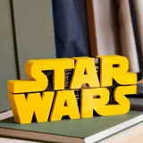 Star Wars logo on a shelf