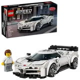 LEGO Bugatti box with car and minifigure.