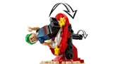 LEGO Roronoa Zoro minifigure on a spinning target stunt.