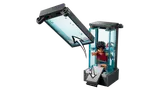 LEGO Luffy minifigure in a water tank escape module.