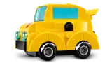 Side view of Bumblebee car LEGO model