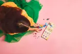 Building an imaginative LEGO creation.