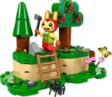 Bunnie with axe and forest critters.