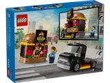 LEGO Burger Truck (60404) box back with play features.
