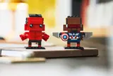 Back view of BrickHeadz Captain America.