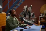 Builder holding Black Pearl.