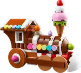 LEGO Gingerbread Train Ornament build.
