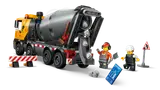 LEGO cement mixer's tilting drum and rear details.