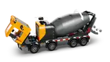 LEGO cement mixer with tilting cab and rotating drum.