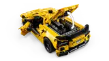 Engine bay open, Corvette.