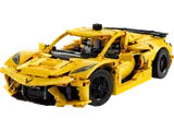 Yellow Technic Corvette, front view.