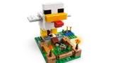 Overhead view of egg-dropping chicken mechanism.