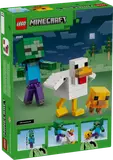 LEGO Minecraft Chicken Jockey box back.