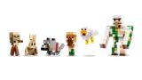 LEGO Minecraft character lineup.