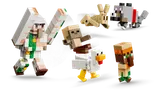 Minecraft figures in action poses.