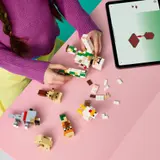 Building with LEGO digital instructions.