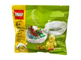 LEGO polybag with chicken minifigure and pod playset.