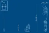 Blueprint of a market stall.