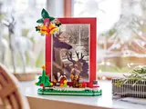 LEGO Christmas frame with a personal photo of deer.