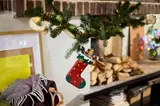 LEGO Christmas Stocking hanging.
