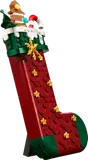 LEGO Christmas Stocking angled display.