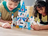Kids playing with Cinderella castle.